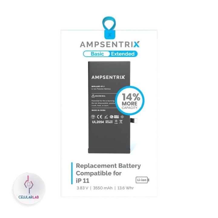 Batería iPhone 11 AmpSentrix Basic - foto 2