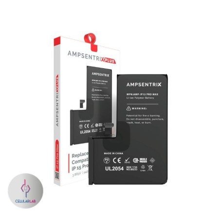 Bateria iPhone 15 Pro Max AmpSentrix Plus (Autoprogramable)
